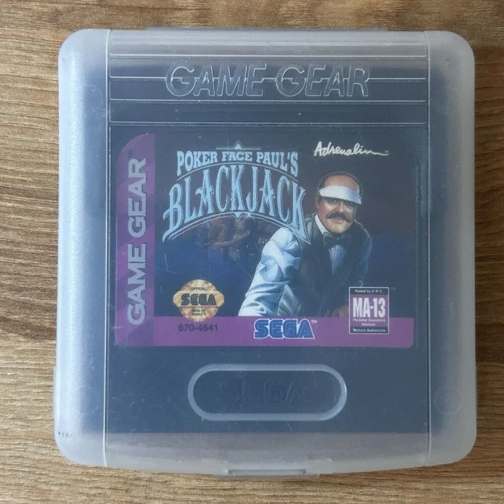 Poker Face Paul's Blackjack (Sega Game Gear) *GAME CARTRIDGE ONLY - TESTED*